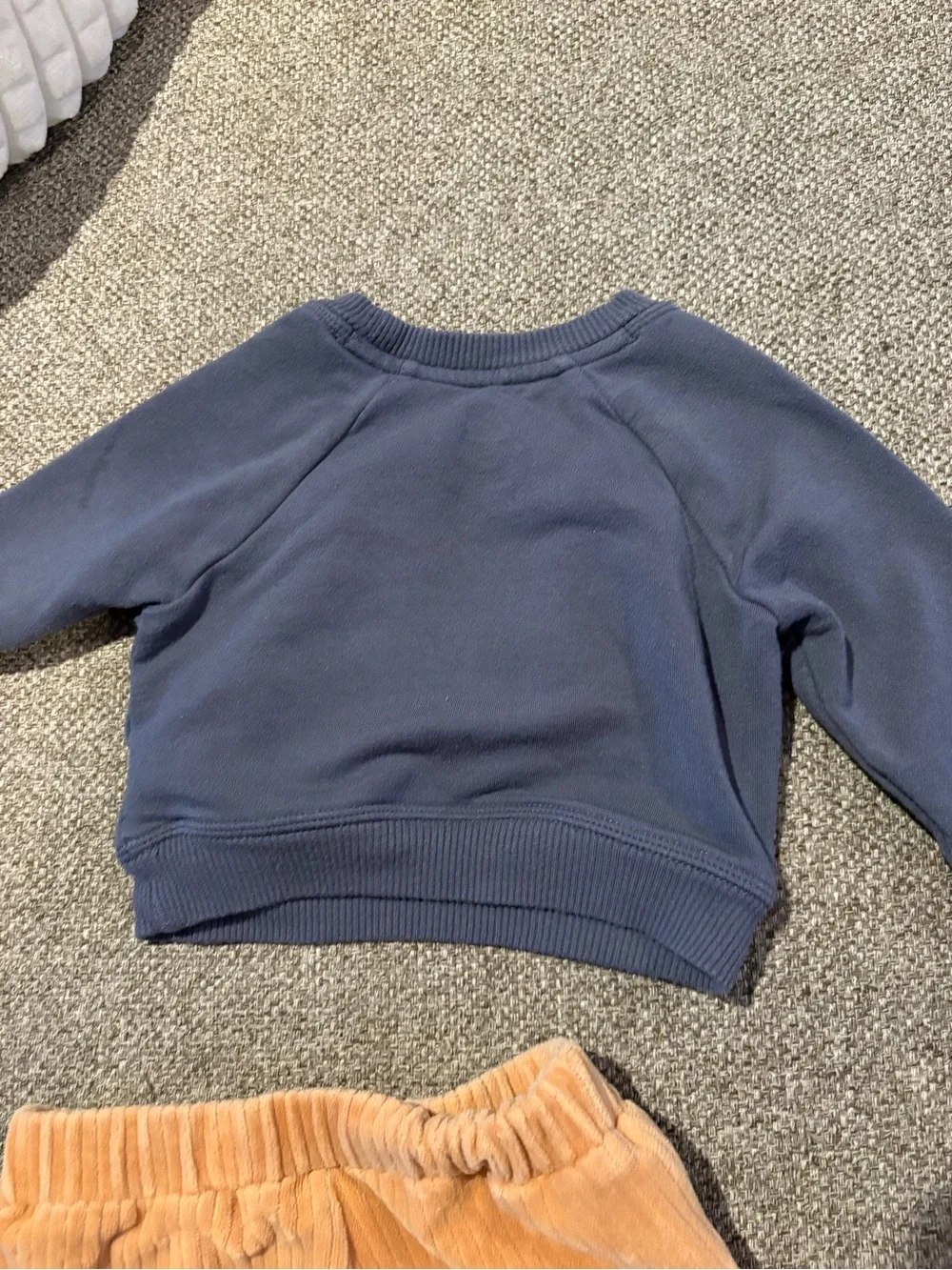 cloud island Navy Sweatshirt and Tan Corduroy Pants Matching Set - Picture 5 of 8